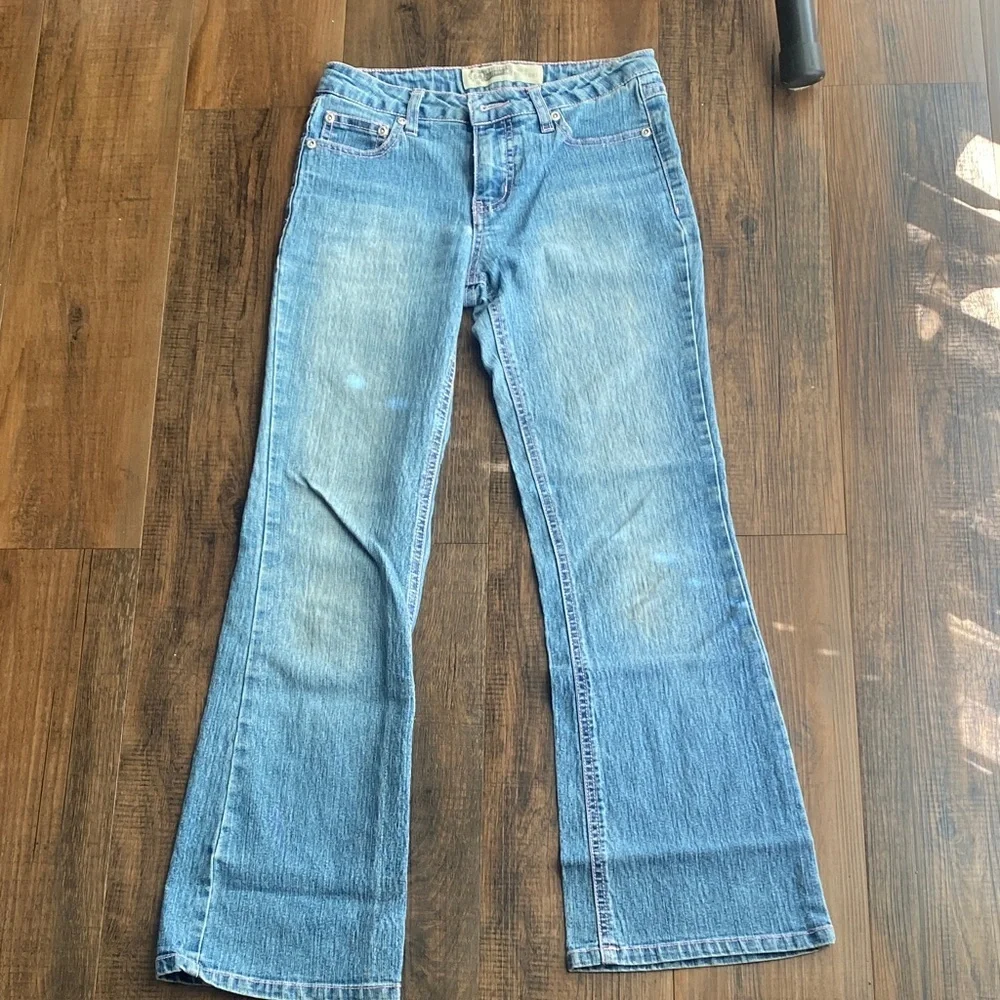 ❤️Route 66 Kids Blue Jeans with Pink Pocket Design